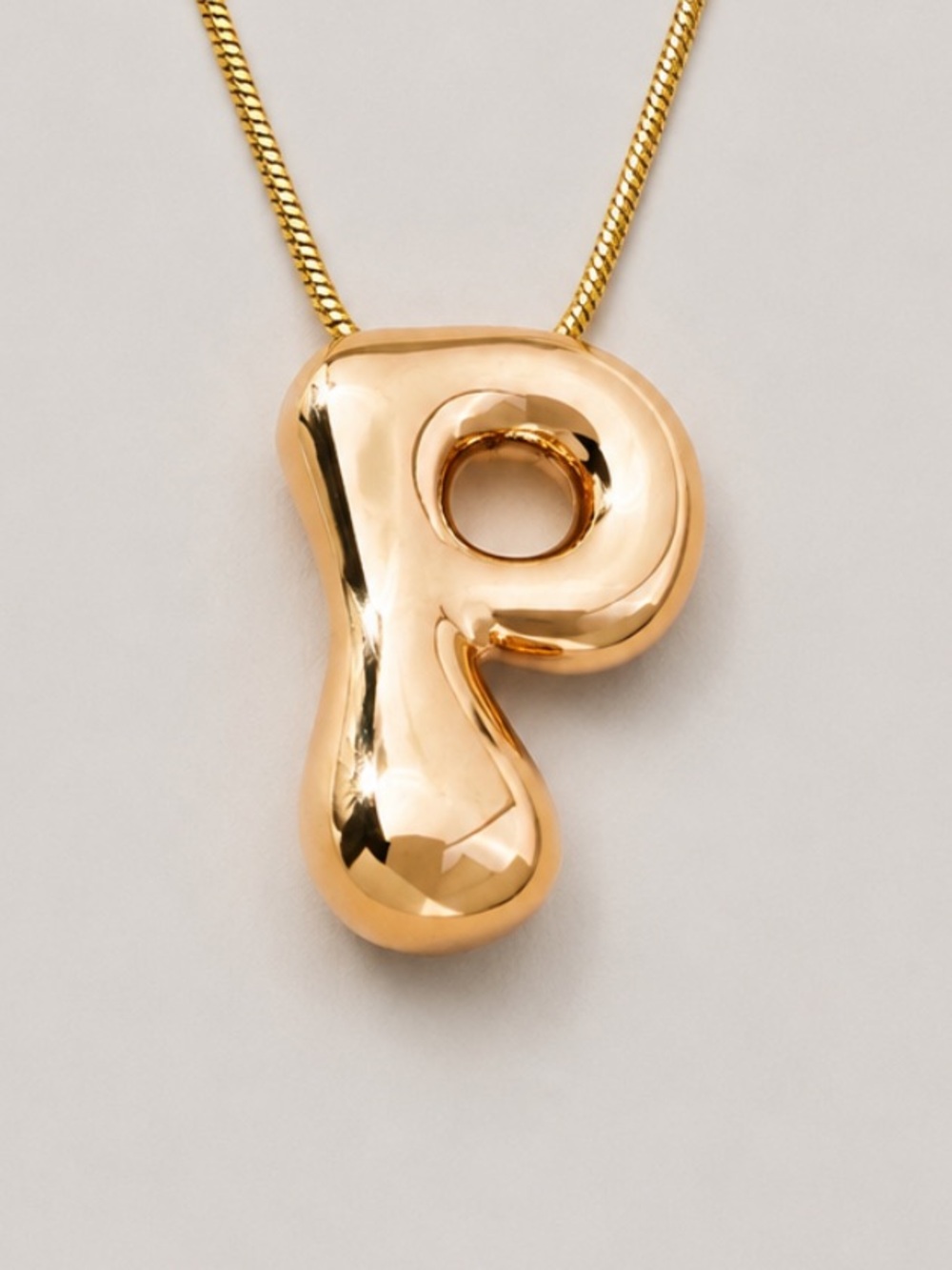 New! Gold Bubble Monogram Initial Monogram Necklace NWOT